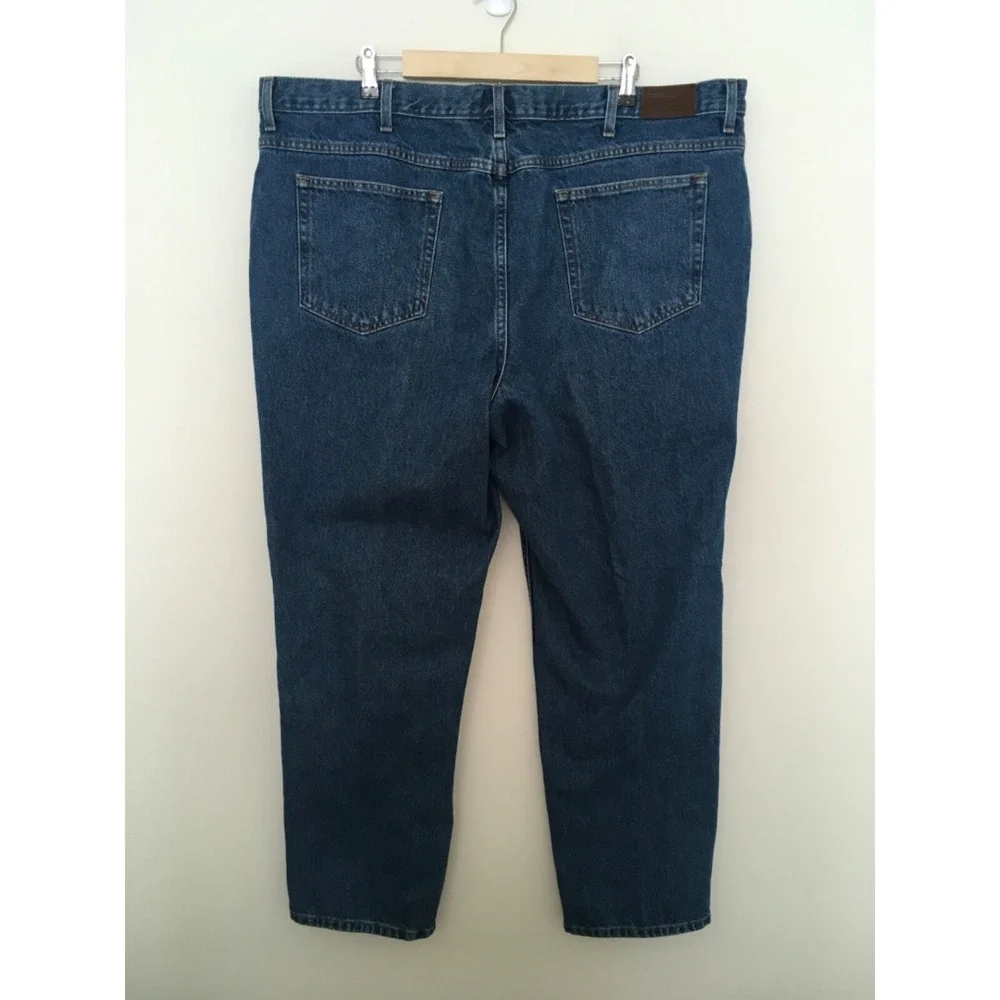 LL Bean Classic Fit Men's Sz 46x32 Denim Blue Jeans 100% Cotton 220626